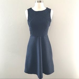 Daisy Fuentes Dress A line Navy Blue Sleeveless S